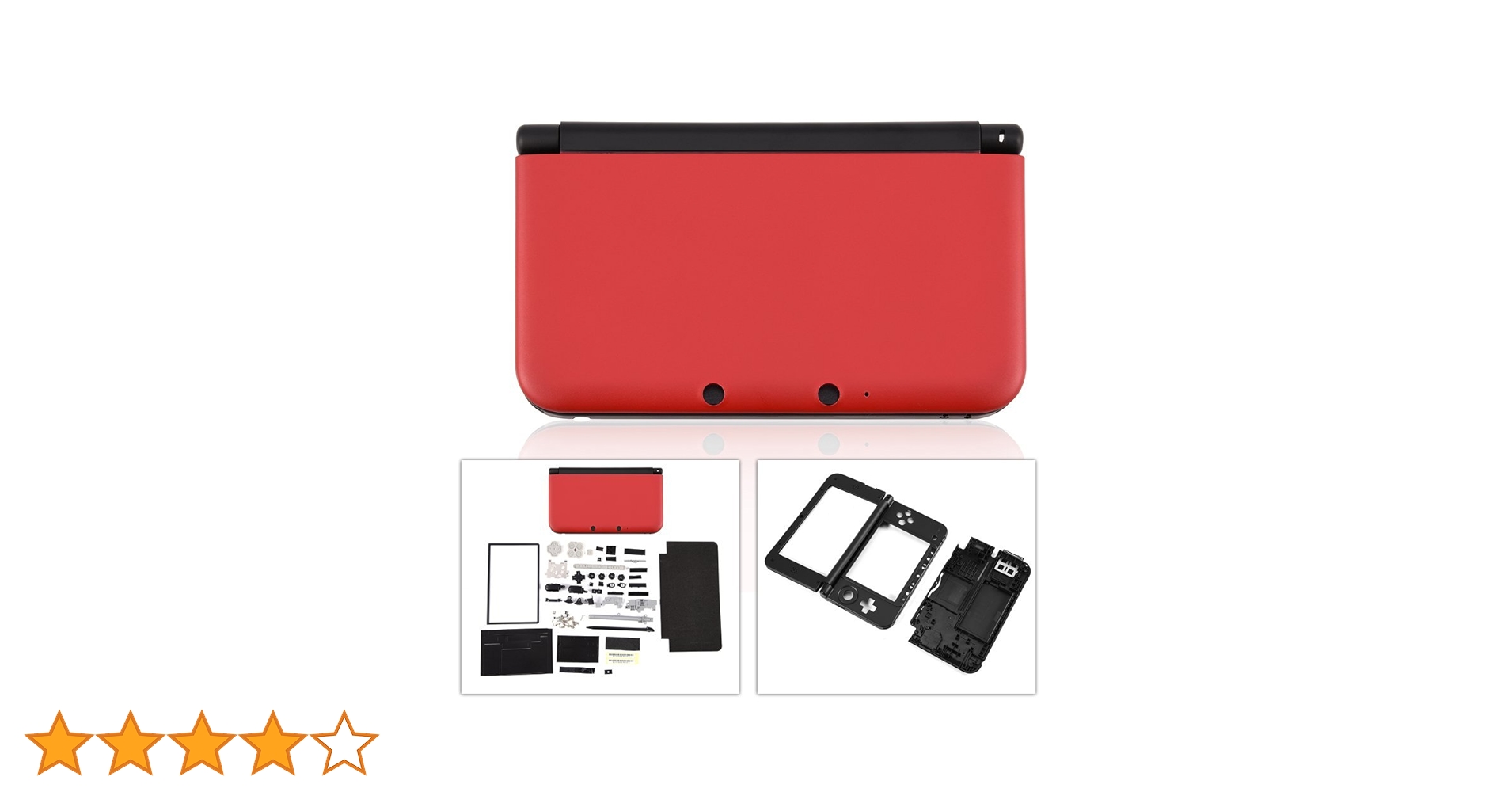 Nintendo 3DS XL LL Red Replacement Full Shell Housing - Red